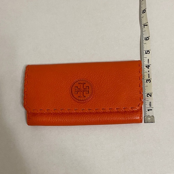 Tory Burch Bold Orange Leather Wallet - Picture 8 of 9